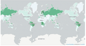 Map of world forests