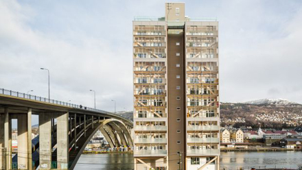 The 14-storey Treet building in Bergen, Norway, currently the world’s tallest wooden building.  